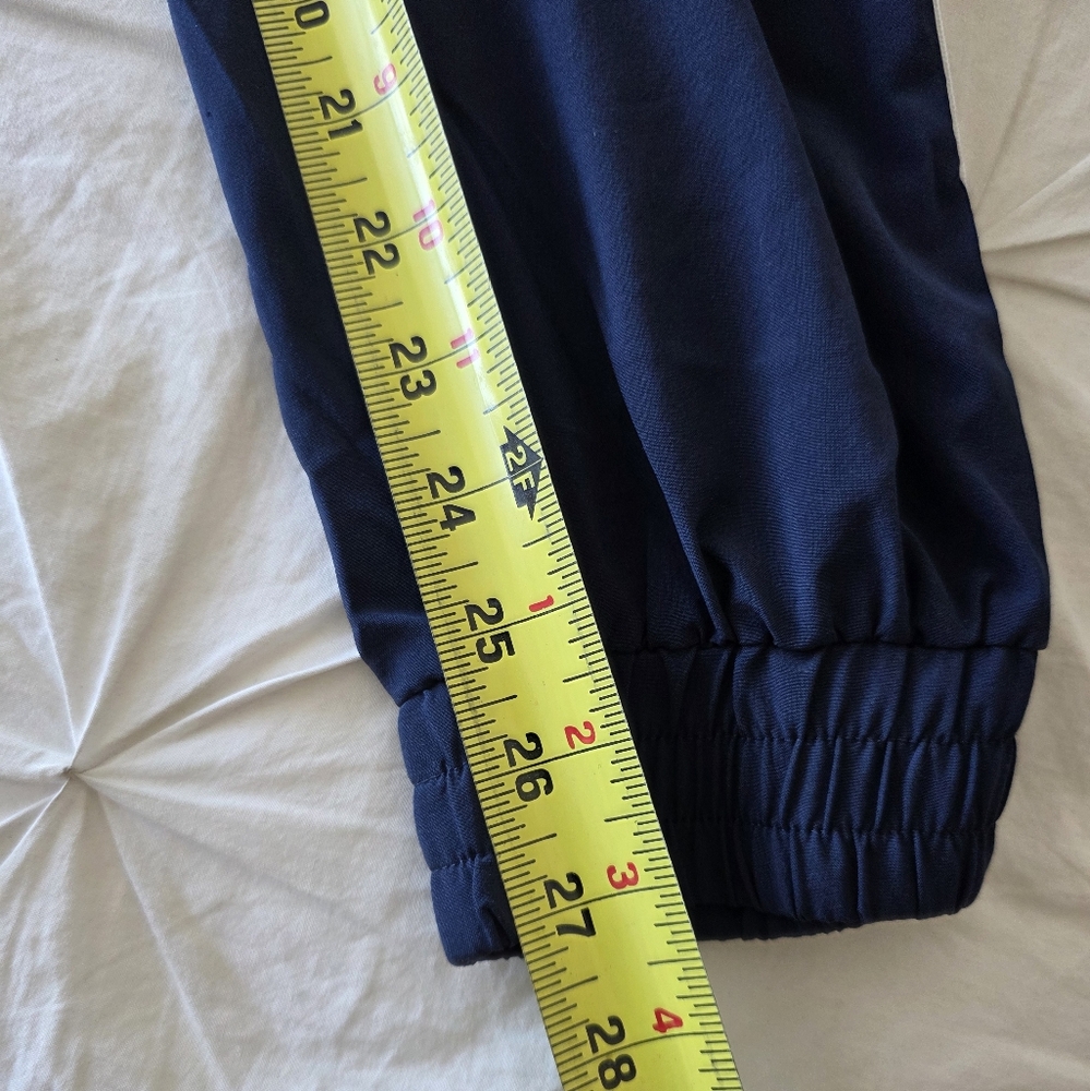 Aritzia TNA Navy Track Pants with Striped Sides - Picture 6 of 7